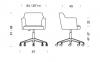 Fauteuil sur roulettes avec tablette écritoire