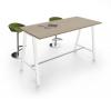 Table haute YES pieds métal inclinés P80