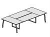 Table de réunion YES avec coins arrondis L360