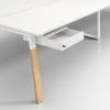 Bench 2 postes YES pieds bois avec 2 tiroirs