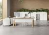 Bureau YES SOFT coins arrondis pieds bois