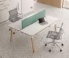 Bench 2 postes YESS SOFT coins arrondis pieds bois