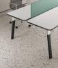 Bench 2 postes YESS SOFT coins arrondis pieds bois