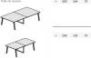 Table de réunion YES SOFT pieds bois L320