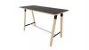 Table haute YES SOFT P80 coins arrondis pieds bois