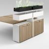 Bench 4 postes YES pieds couleur et écrans laqués