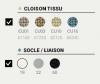 Cloison acoustique sur socle L80 KE hauteur 160