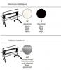 Table à plateau rabattable et roulettes KYTE P60