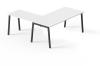 Bureau avec retour M-NEXT pieds inclinés