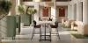 Table haute EVOLE plateau rabattable sur roulettes