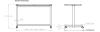 Table haute EVOLE plateau rabattable sur roulettes