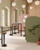 Cloison acoustique arrondie SPATIA sur pieds 