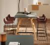 Table haute ALTITUDE pieds bois plateau MDF