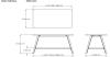 Table haute ALTITUDE pieds bois plateau MDF