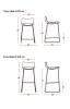 Tabouret Haut VITA Pieds Métal pour Table 104 cm