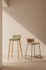Tabouret Haut VITA Pieds Bois pour Table 90 cm 
