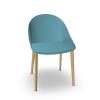 Chaise LOLA coque Polypro et pieds bois