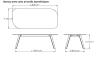 Table ALTITUDE coins arrondis asymétriques pieds bois