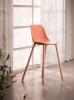 Tabouret haut pieds bois ABRIL avec haut dossier 