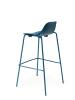 Tabouret haut ABRIL bas dossier pieds métal en couleurs