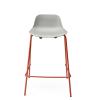 Tabouret haut ABRIL bas dossier pieds métal en couleurs