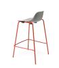 Tabouret haut ABRIL bas dossier pieds métal en couleurs