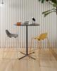 Tabouret haut ABRIL bas dossier pieds métal en couleurs