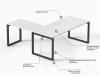 Bench 6 Postes V-NEXT avec panneaux écrans acoustiques