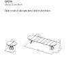 Table ronde OPERA bois avec rallonges