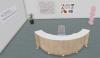 Banque d'accueil RECEPTION GLASS courbe 120°