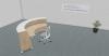 Banque d'accueil RECEPTION GLASS courbe 120°