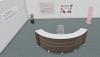 Banque d'accueil RECEPTION GLASS courbe 120°