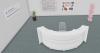 Banque d'accueil RECEPTION GLASS courbe 120°