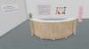 Banque d'accueil RECEPTION GLASS courbe 120°