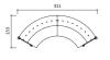 Banque d'accueil RECEPTION GLASS courbe 120°