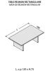 Table de réunion rectangle DELTA 260