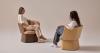 Fauteuil Design MANTO structure bois fixe ou pivotant