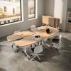 Table Ovale EUREKA avec 4 Plateaux Rabattables