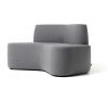 Ensemble de 2 banquettes CROSS concaves et 1 pouf