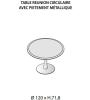 Table de Réunion Ronde IULIO Pied design