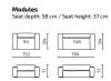 Canapé Modulable BEN 2 Places