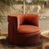 Petit Fauteuil Rond design OKO Capitonné
