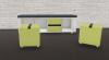 Banquette sur roulettes avec 3 poufs intégrés YAMS