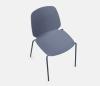 Chaise OSWELL polypro design pieds métal couleurs
