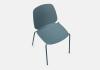 Chaise OSWELL polypro design pieds métal couleurs