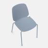 Chaise OSWELL polypro design pieds métal couleurs