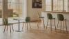 Tabouret Haut Pieds Bois OSWELL Tapissé 2 tailles
