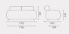 Pouf Rectangle NODO avec 2 Dossiers