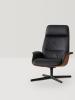 Fauteuil lounge REVER dossier Noyer