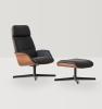 Fauteuil lounge REVER dossier Noyer